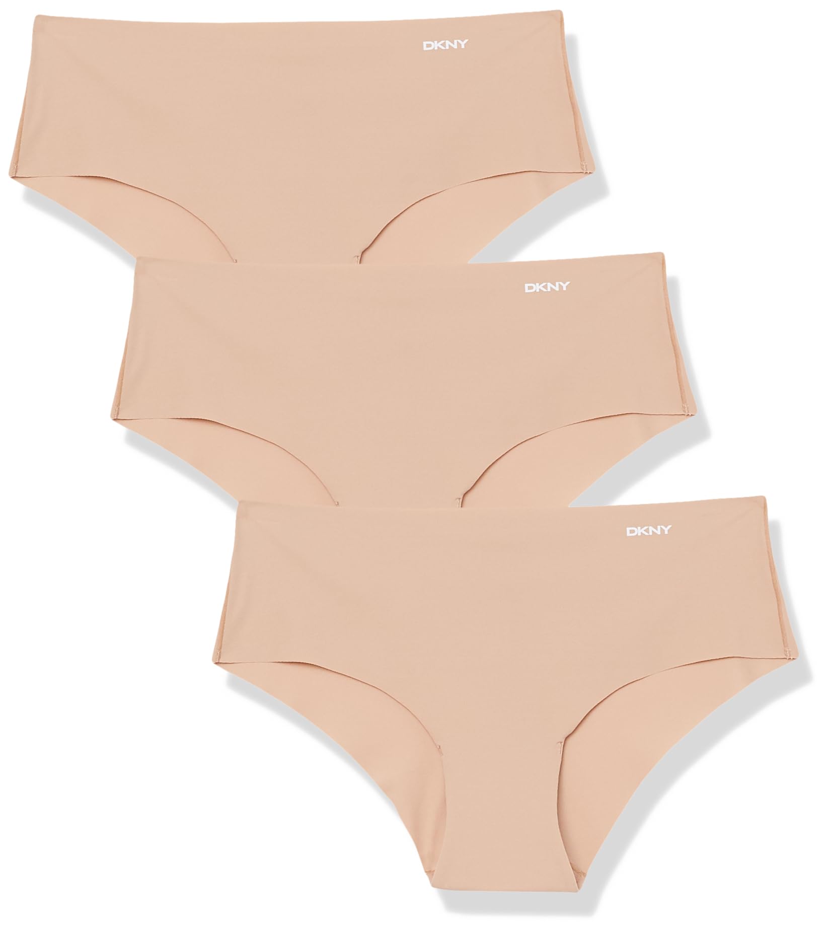DKNY Women's Litewear Cut Anywhere Hipster Panties 3 Pack Multipack, Glow/Glow/Glow, S