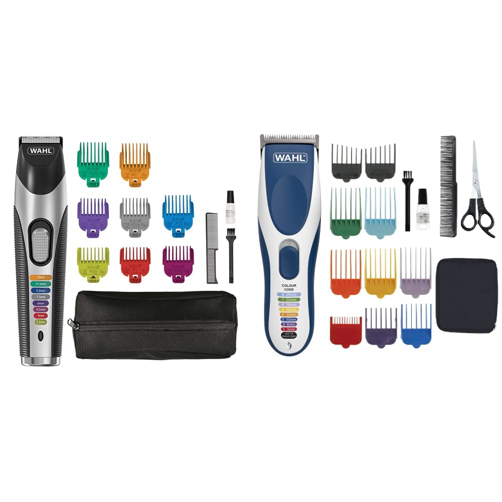 Wahl Colour Trim Stubble and Beard Trimmer, Trimmers for Men, Beard Trimming Kit & Wahl Father's Day Gift, Colour Pro Cordless Clipper, Hair Clippers for Men, Head Shaver