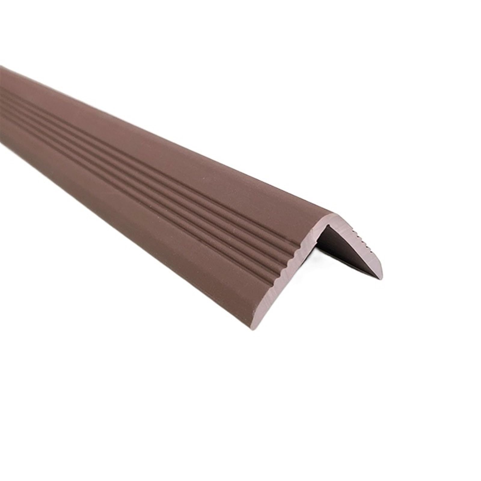 10Meters Stair Nosing Self Adhesive Edge Protector, Wall Corner Waterproof Edging Anti Slip Trim PVC Strips Staircase Step Treads(Coffee,2.5x2.5CM 3meter)
