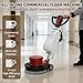 EQCOTWEA 17in Commercial Industrial Floor Scrubber Buffer 1500W Heavy Duty Polisher Machine Multi-Functional for Floor/Carpet Cleaning, Wax Removal & Stone Polishing, Low Noise 54DB, 39.4ft Cable 110V