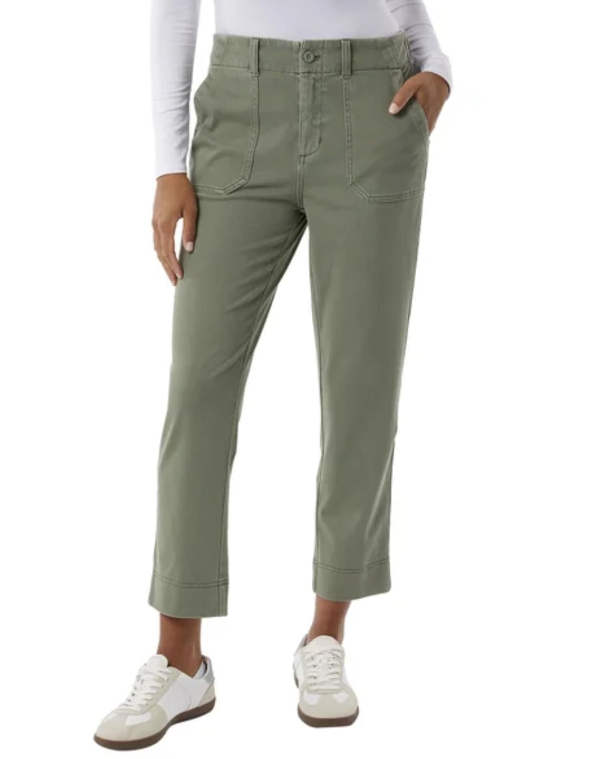32 Degrees Cool Womens Stretch Twill Ankle Length Cropped Pant
