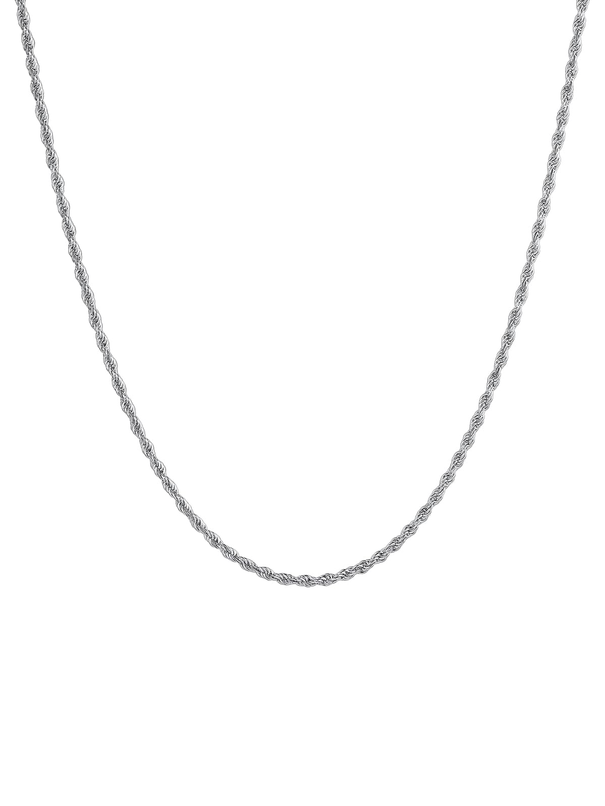 Supcare Mens Chains Necklace Stainless Steel Rope Chain Gifts,18-30 inches (with Gift Package)