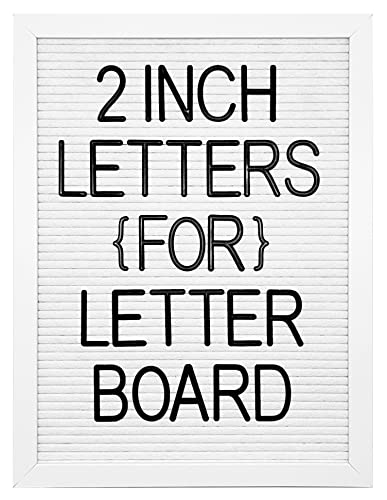 G GAMIT Felt Letter Board Letters Set - Pre-cut 227pcs 2 inch Tall Black Letters (No Board Included)