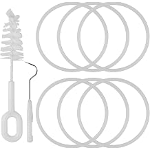 6 Pack Rubber Gaskets Replacement Seal 3.94 inch Compatible with Nutri Ninja 7 Fins Blade White O-Ring Compatible with Nutri Ninja Pro Deluxe BL451-30, BL455-30, BL455-30 DOB, BL456-30