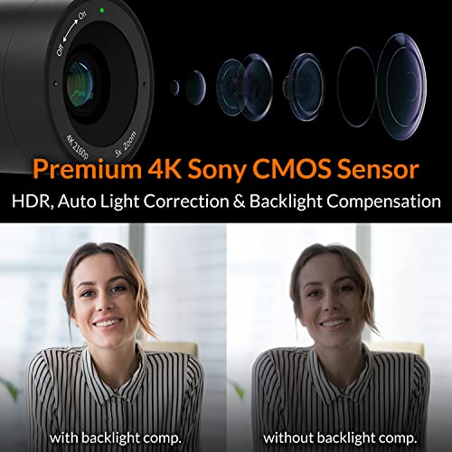 Innex C570 120-Degree Wide Angle Webcam 4K with AI Tracking, Auto-Framing, ePTZ, Webcam with Microphone, 5X Digital Zoom - Image 2