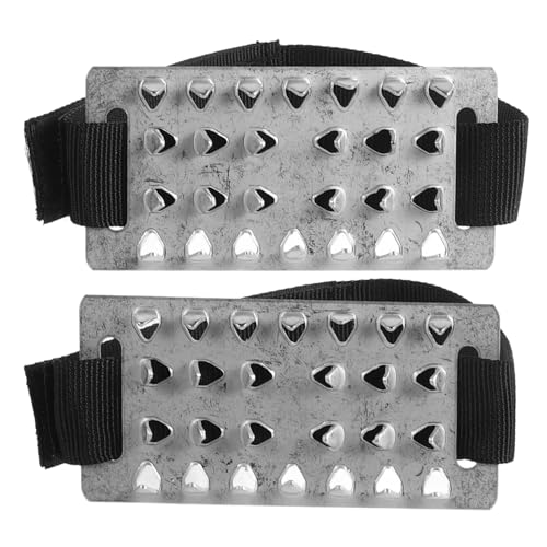 Abaodam 2pcs Snow Shoe Grippers Spikes for Non- Traction Ice Crampons for Hiking Mountaineering and Outdoor Activities Excellent Elasticity for All Footwear