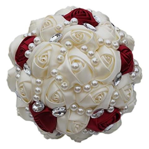 S-SSOY Customizable Romantic Wedding Bouquets Silk Flowers Bridal Holding Roses Bride Bridesmaid Bouquet Cover