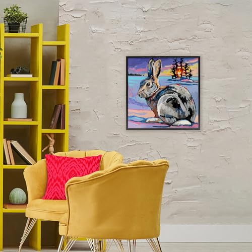 Tableau Goliath Rabbit Adam Swanson Stupell de dimension 61x61cm