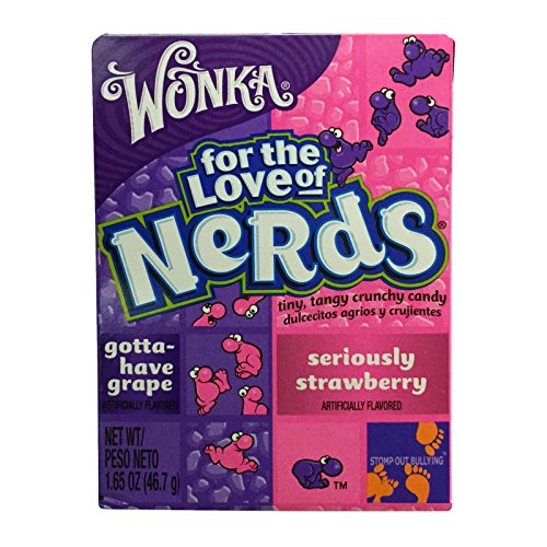 Nerds Raisin et fraise confiserie Wonka pour anniversaires et soirées lot de 36