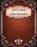 Lehrerkalender 2019-2020: Der perfekte Schulplaner für das neue Schuljahr - Edition Edel-Rot Verzierung