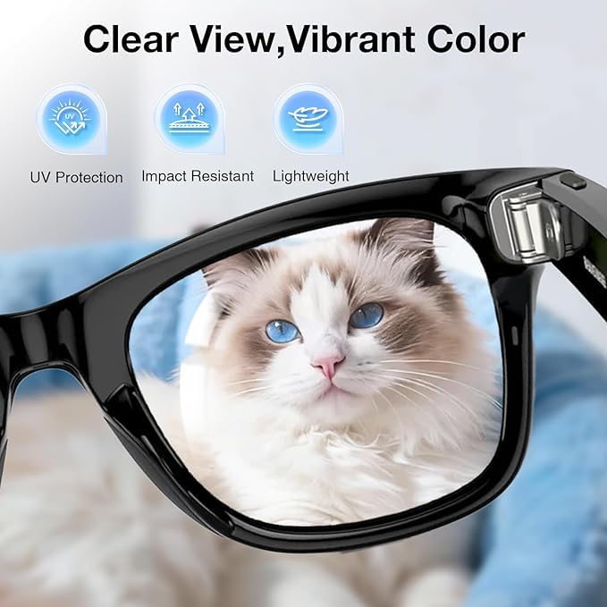 Image of Replacement Lenses for Ray-Ban Meta Smart Glasses Gen 2 /1 /Wayfarer RW4006 /4008 /RW4012, 53mm Large /50mm Regular, Anti-Scratch