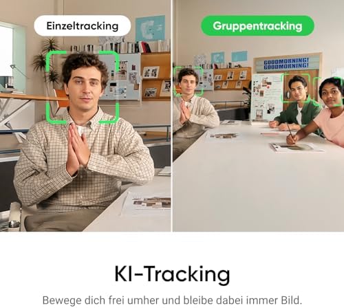 Bild 4 - Insta360 Link 2 Standard Bundle - 4K Webcam für PC/Mac, 1/2" Sensor, KI-Tracking, HDR, Mikrofon mit KI-Geräuschunterdrückung, Gestenkontrolle für Streaming, Videoanrufe, Gaming, kompatibel mit Zoom