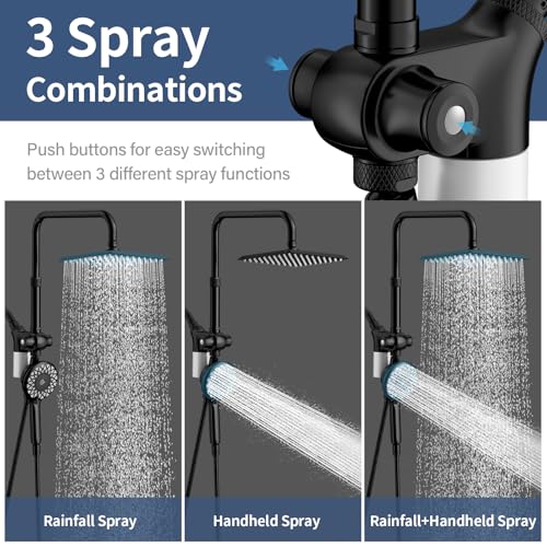 KAIYING-Dual-Shower-Heads-with-Handheld-Spray-Combo-Magnetic-Filtered-Showerhead-Bathroom-High-Pressure-Rainfall-Shower-Head-and-Handle-Set-with-Filter-for-Hard-Water-79-Long-Hose-Matte-Black