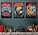 PPV 3Pcs Cool Gaming Wall Art Retro Video Gamer watercolor Posters Pictures Colorful Neon Gamepad Canvas Painting Prints for Boys Room Kids Gamer Room Bedroom for Boys Home Decoration