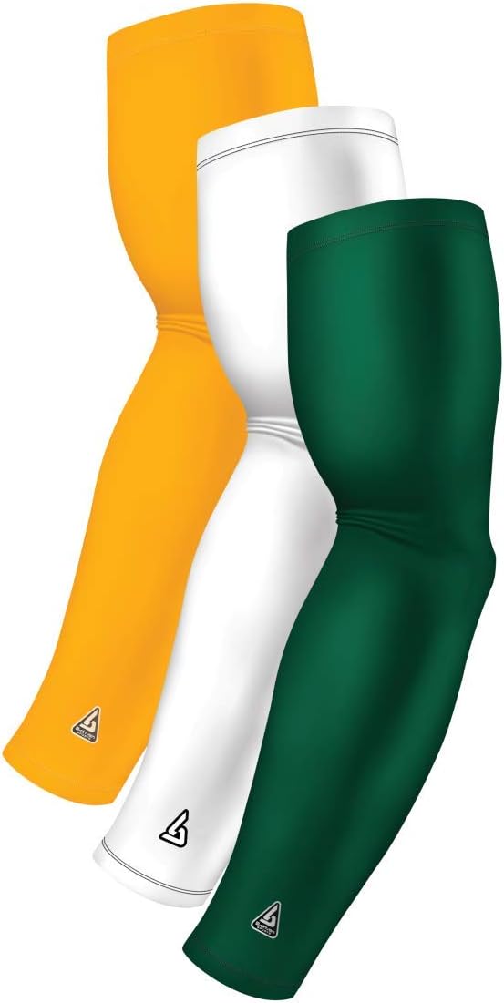 Cooling Compression Arm Sleeves for Men, Women, Youth Sports - UV Sun Protection & Tattoo Cover Up Forearm Sleeve - 3 Pack