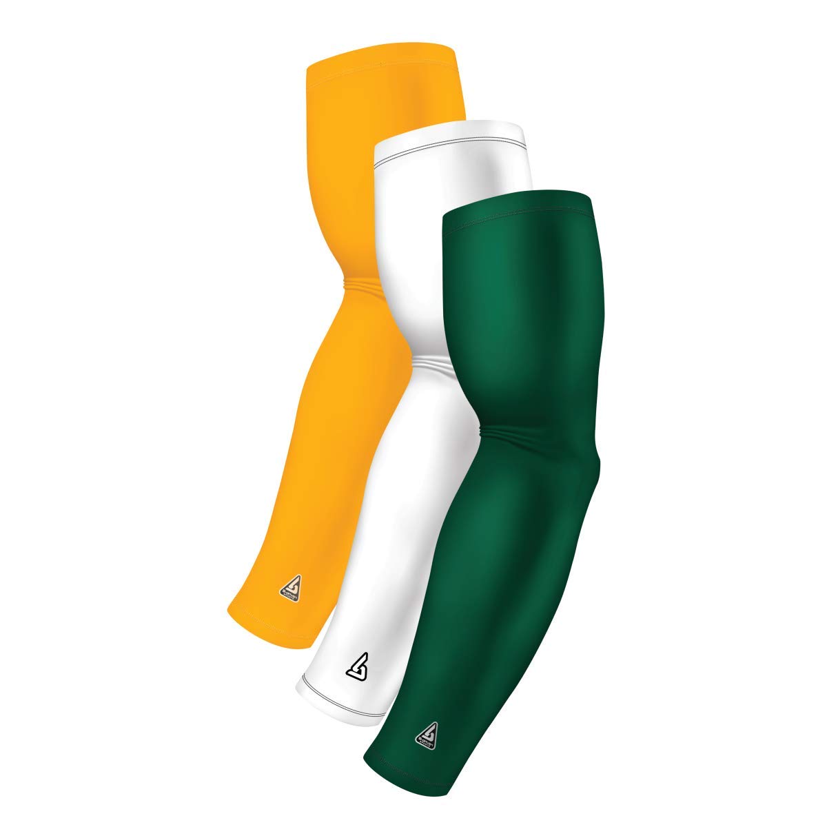 Cooling Compression Arm Sleeves for Men, Women, Youth Sports - UV Sun Protection & Tattoo Cover Up Forearm Sleeve - 3 Pack