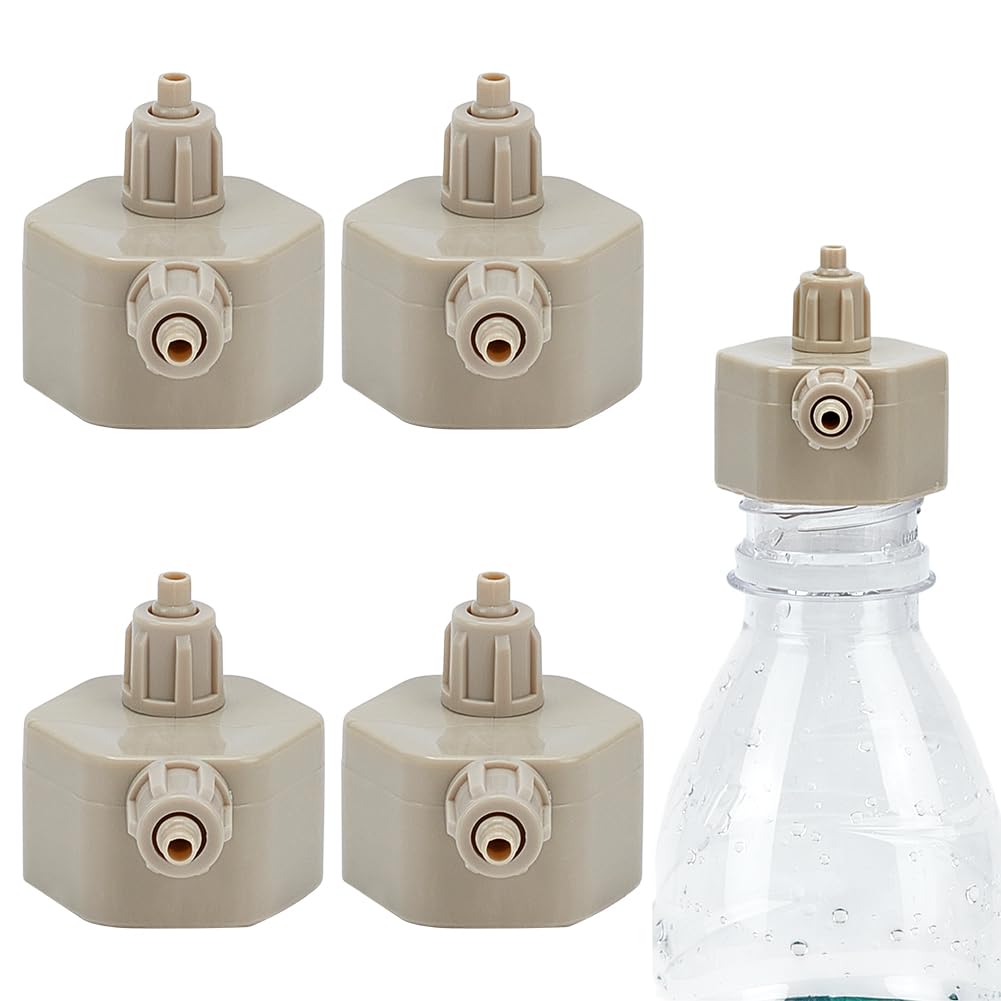 WADORN 4Pcs Aquarium CO2 Generator-DIY Carbon Dioxide Reactor Bottle Caps DIY Plants Air Diffuser Generators Replaceable Generator DIY Reactor Parts for Aquarium Fish Tank Live Plants Hydroponics