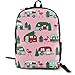 Produktbild Hipiyoled Weihnachten Camper Flamingo Auto Baum Bild Rucksäcke für Frauen Männer, Computer Laptop Rucksack, Casual Book Bag Travel Camping Daypack