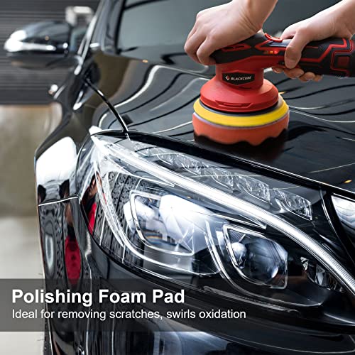Blackcube Cordless Car Buffer Polisher With 12V 2000Mah Lithium Rechargeable Battery, 6 Variable Speed, Wireless Buffer Polisher Kit For Car Detailing/Car Scratch Repairing #TOP7