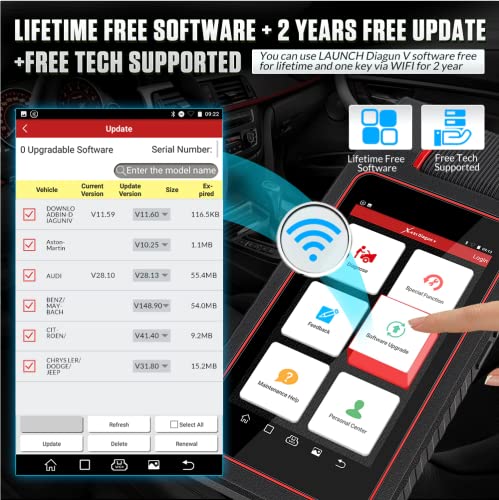 2025 Elite LAUNCH X431 Diagun V Bi-Directional Scan Tool,ECU Coding,35+ Reset Service Functions,OEM Full System Diagnostic for All Cars,AutoAuth for FCA SGW,V.A.G Guide,2-Year Free Update