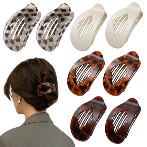 Set 8 Pinzas Planas para Cabello Mujer 4.2 Pulg miniatura 1