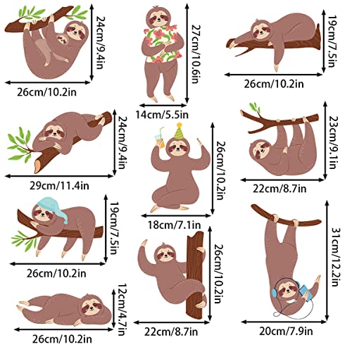 Vinilo decorativo infantil de perezoso para pared miniatura 3