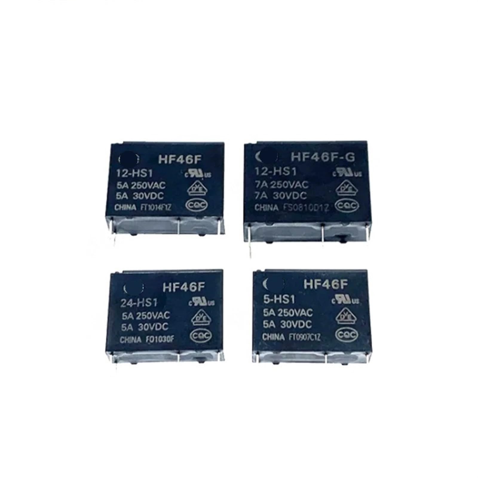 Relé HF46F-G-12-HS1 de 5 pines mini para circuitos impresos de 12V 5A 4