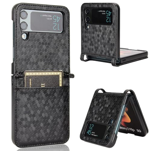 Étui en cuir pour Galaxy Z Flip 4 résolvant le problème des chutes et du rangement