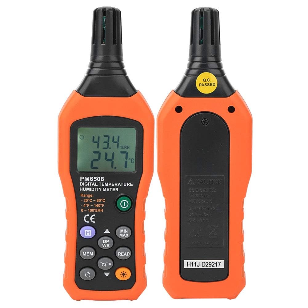 PM6508 Medidor Digital de Humedad y Temperatura Termómetro Higrómetro para Industria Agricultura Meteorología