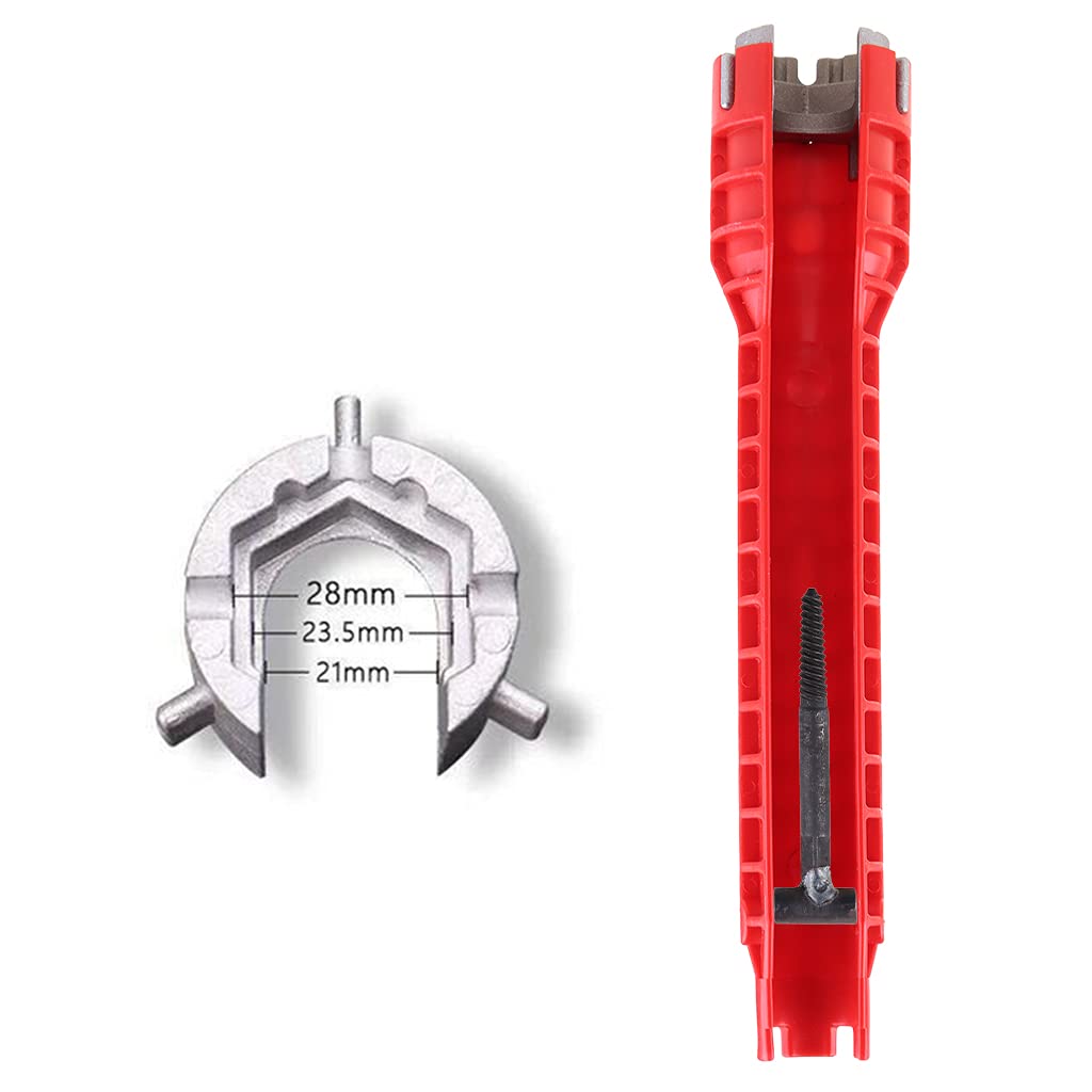 JAGTRADE Wrench Multifunction Wrench for Supply Nuts/Shut off Valves/Strainer Baskets/Supply Line Nut/Faucet Nuts Faucet Sink Installer