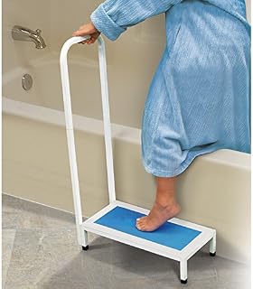 Bath Step with Handle Non Slip Surface Sturdy Aid Bathroom