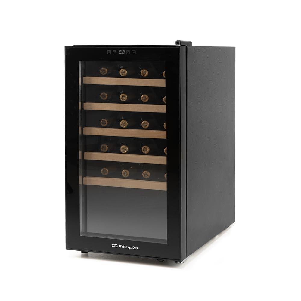 Orbegozo Vinoteca para vinos VCO 4100, 41 botellas, 98 litros, refrigeración por compresor, negro.
