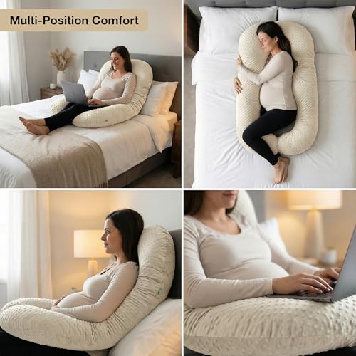 Image of BAYBEE Premium Pregnancy Pillow for Women | Maternity Pillows for Pregnancy Sleeping with 360 Full Body Support | Pregnancy Pillow with Removable Washable Cover & Zipper Closure for Easy Use (Yellow)