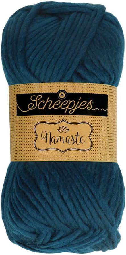 Scheepjes Namaste Yarn, 1 x 100 g (3.5 oz) Ball, Color 626 Staff Blue