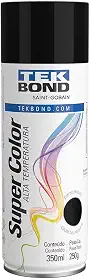 Tinta Spray Preto Alta Temperatura 350ml 250g Tekbond