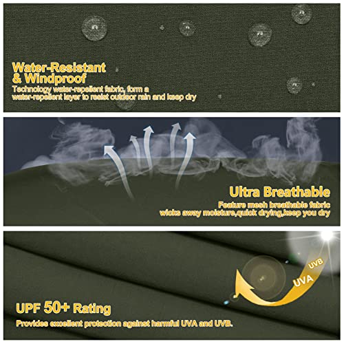 Mocoly Women's Cargo Hiking Pants Elastic Waist Quick Dry Lightweight Water Resistant Long Pants Trousers Upf 50+ Army Green Xxl #TOP4