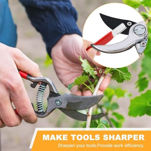 Image of Garden Tool Sharpener Stone for Pruners, Scissors & Pocket Knives - Blade Sharpening Stone (Multicolor) (Pack of 1)