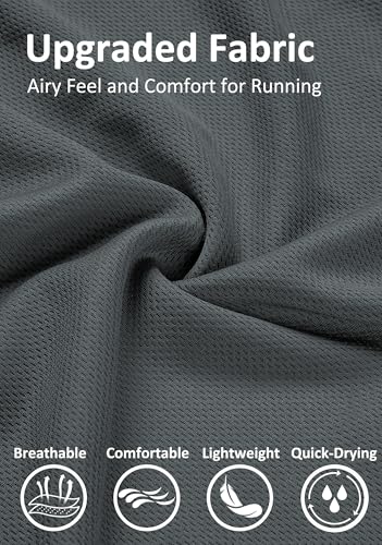 Aolesy Short de corrida masculino 2 em 1 com forro de 12,7 cm leve para treino esportivo com bolsos,