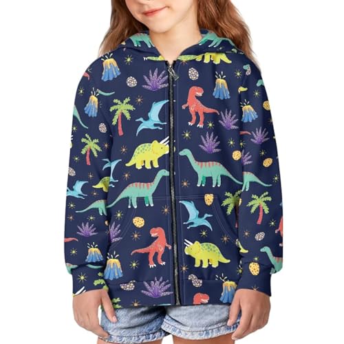 Image of Unisex Zipper Sweatshirt Boys Girls Hooded with 2 Pocket Pullover Hoodies for 6-16Y Kids