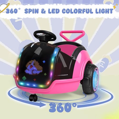 Image of ANPABO 3-in-1 Electric Push Car for Kids 1.5-3 with LED Display, Pink