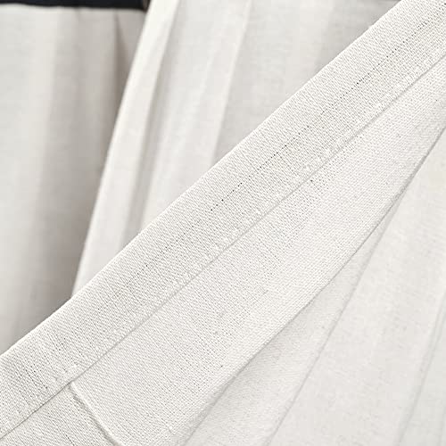 Lush Decor Linen Button Farmhouse Valance, 18"L X 52"W, Navy & White #TOP4