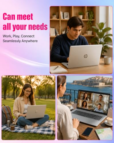 Image of HP 17.3 inch Touchscreen Laptop, 64GB RAM, 2TB SSD AMD Ryzen 5 7430U CPU | Fast Charge, AI Copilot Key, HDMI, Wi-Fi 6, Large Display, Windows 11 Pro Computer for Business & Home w /Accessories