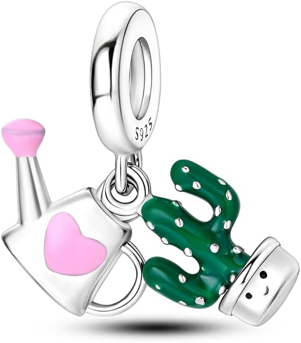 CYCUFF Abalorios de plata de ley 925 adecuados para collares de dijes, pulseras, abalorios, joyería de regalo para mujeres, familiares y amigas