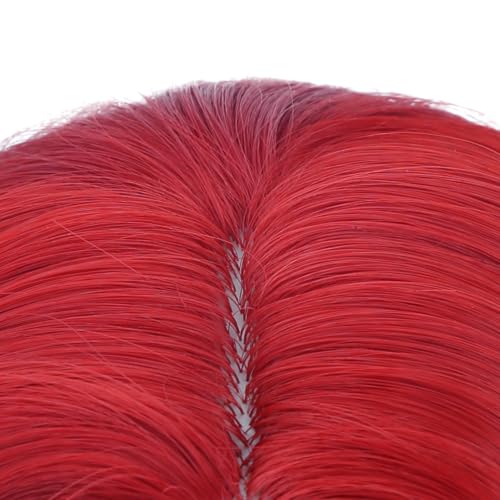 Image of PATTNIUM Kids Child Red Wig Long Curly Wavy Red Wig Middle Part Girls Heat Resistant Synthetic Hair Wigs