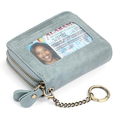 Portefeuille petit format femme porte-cartes avec protection RFID et porte monnaie zippé