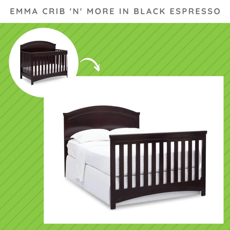 Image of Full-Size Wood Conversion Kit Bed Rails for Emma Cribs by Simmons Kids