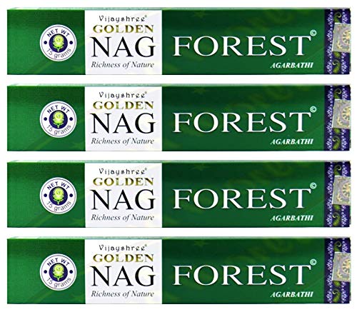 Golden Nag Forest Incense - 4 Packs, 15 Grams Per Pack #TOP3