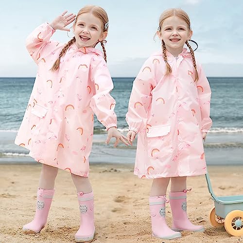 Toddler Raincoat Boys Girls Rain Poncho Lightweight Waterpoof Kids Rain Jacket Children Rainwear M Size 3-4 Years2
