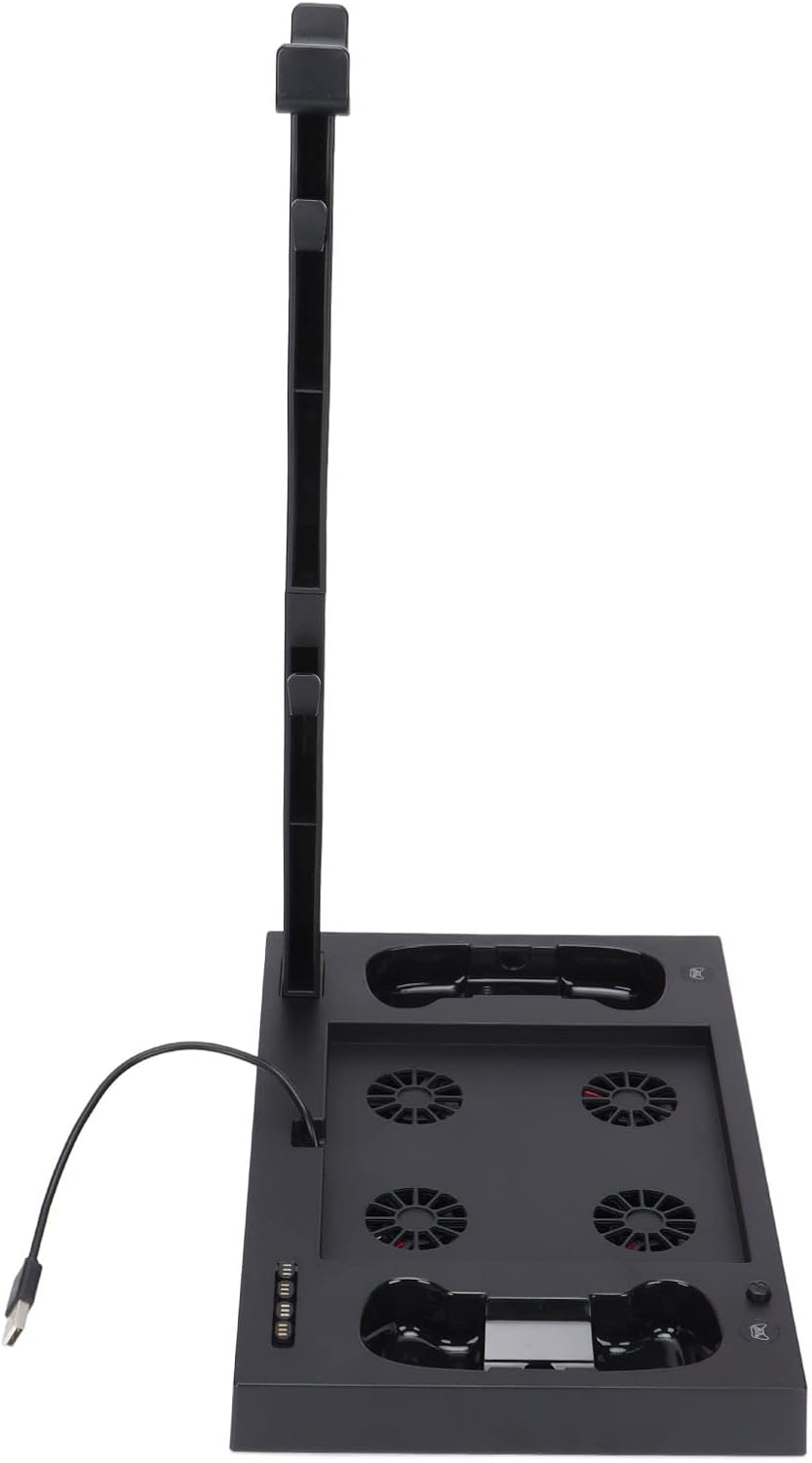 Acogedor Vertical Cooling Stand for Xbox Series X Console and Controller, Dual Gamepad Charging Dock with 1400mAh Rechargeable Battery & Series X Cooler Cooling Fan