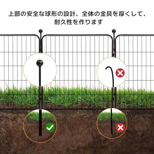 Shinyever 犬 サークル 中大型犬用 犬 ケージ ペットフェンス ペットサークル 犬 ゲージ 幅150*奥行150*高80cm パネル8枚 の商品画像 6